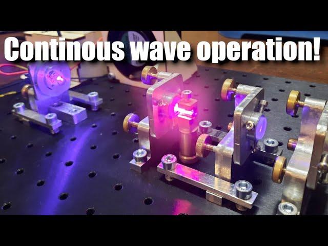 A continous wave diode pumped RUBY LASER