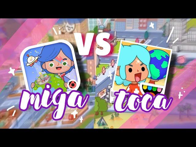 WHAT'S BETTER? miga world or toca life world  comparison ~ Dora Carter