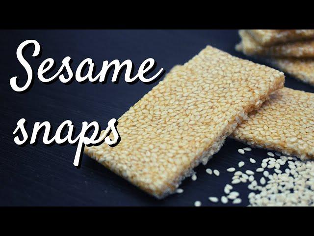 Sesame Snaps with honey