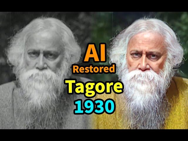 【AI Colored】Rabindranath Tagore with his real voice, sending message to USA, 1930 রবীন্দ্রনাথ ঠাকুর