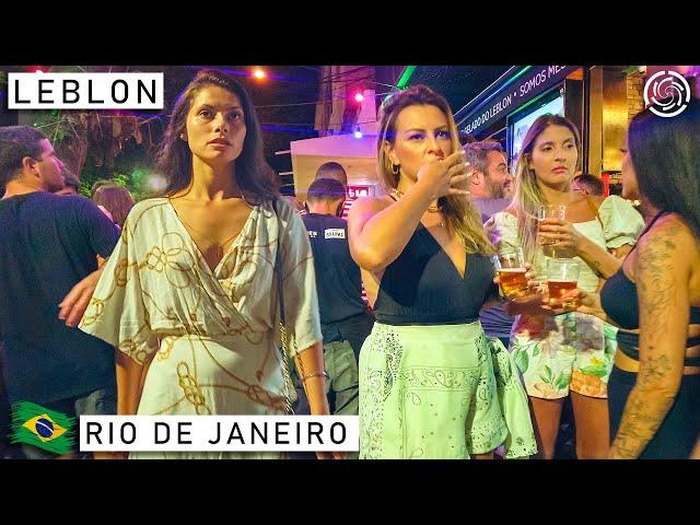  Rio de Janeiro Nightlife in Summer: LEBLON DISTRICT | Brazil 【4K】2022