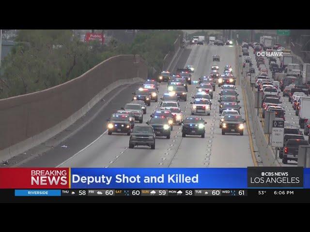 Riverside County sheriff's deputy shot and killed; suspect also dead after pursuit ends in Norco