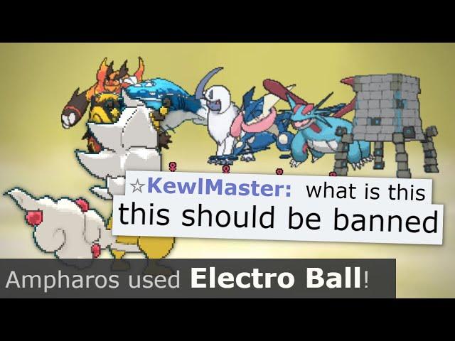 Agility + Electro Ball MEGA Ampharos (pokemon showdown SWEEP)