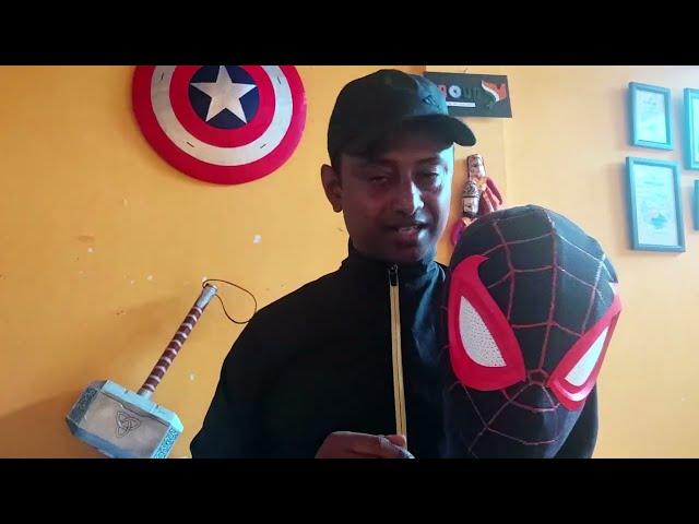 How to Make SPIDERMAN MILES MORALES PS5 Mask | Cardboard & Clothes