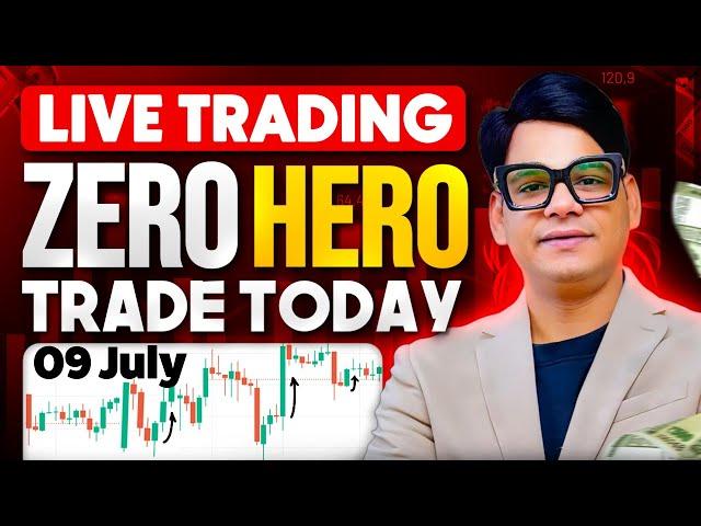 09 July zero hero live trading, bank nifty trading #optionstrading #trading #livetrading