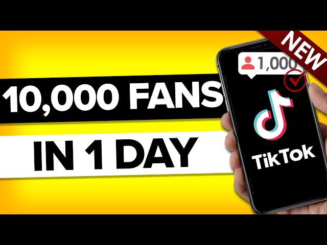 How To Get 10,000 Followers on TikTok in 24 hours (GET FREE TIKTOK FOLLOWERS)