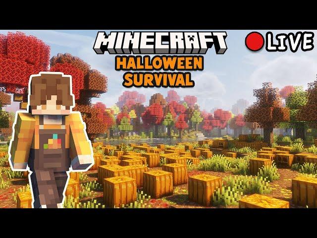 Building a Halloween Base in Survival!