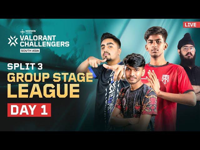 [HINDI/URDU] Valorant Challengers South Asia 2024 | Split 3 | Group Stage | Day 1