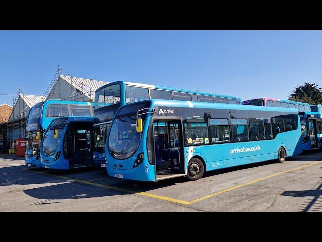 SPECIAL KENT OBSERVATIONS * BUSES AT ROCHESTER,CHATHAM & GILLINGHAM /ARRIVA BUS GARAGE