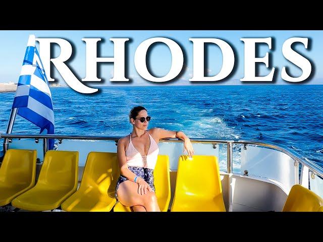 Best things to do in Rhodes -  BOAT RIDE - Stunning beaches, Travel Vlog Greece