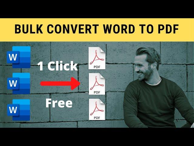 Bulk Convert Word to PDF with this free Technique, no software & website required [2020]