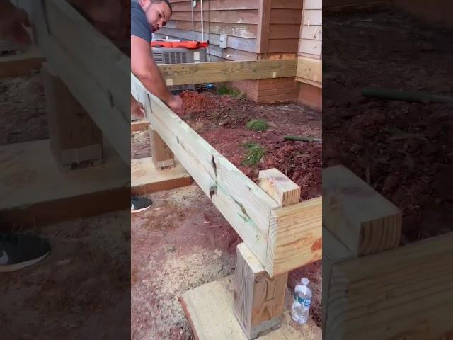 HOW TO BUILD A DECK part 1: Pour footers and framing #shorts #construction #diy #contractor