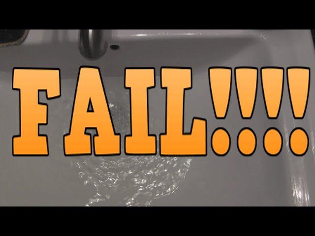 Fail clearing out a slow sink drain