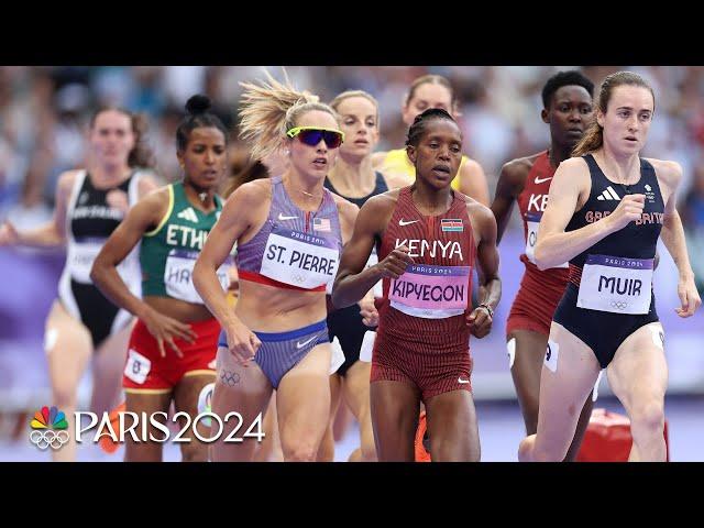 Elle St. Pierre speeds to third as Faith Kipyegon paces 1500m semi | Paris Olympics | NBC Sports