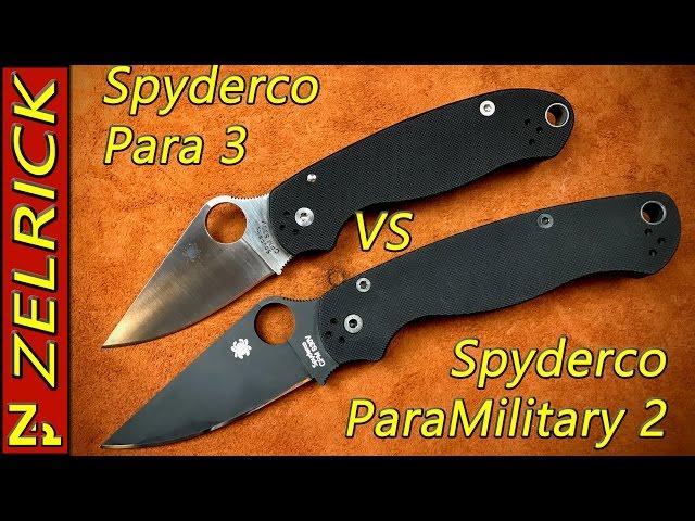 Spyderco Para 3 vs Spyderco Paramilitary 2