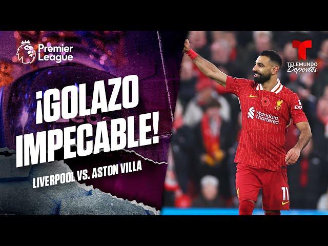 Mohamed Salah marca el segundo gol de los Reds - Liverpool vs. Aston Villa | Premier League