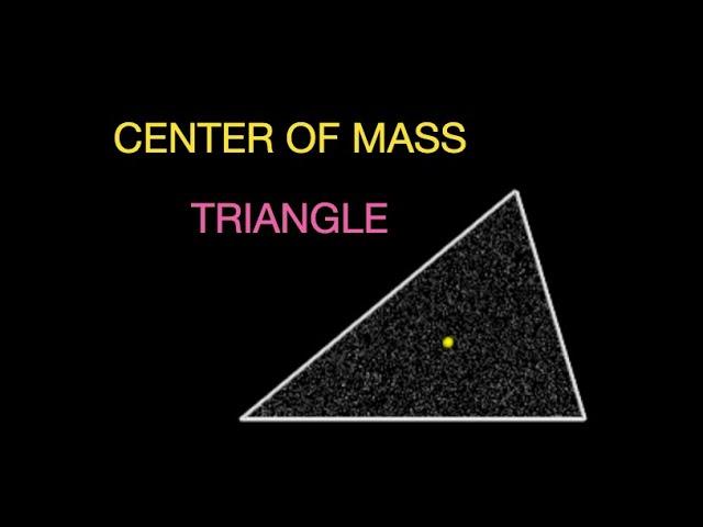 Finding the Center of Mass of a Triangle