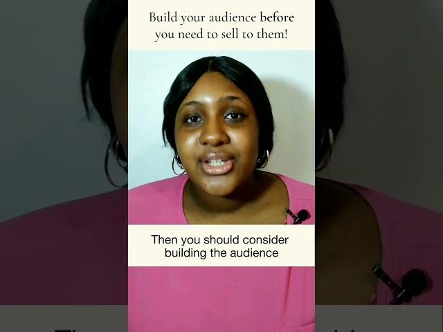 Small Business Marketing Tip - Build Your Audience First