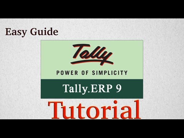 Tally ERP 9 Tutorial English Easy Guide Basics