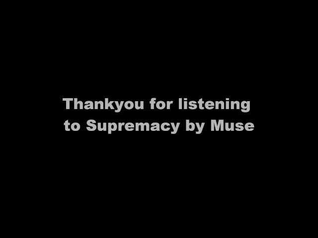 Muse - Supremacy Lyrics