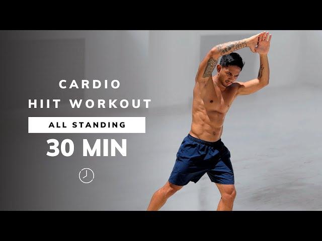 30 MIN CARDIO HIIT WORKOUT - ALL STANDING - No Equipment, No Repeats, At Home