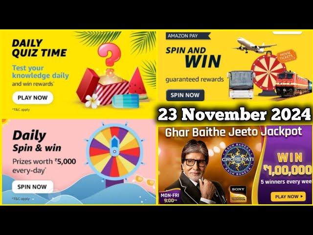 Amazon Funzone Coins Quiz Answers Today I Amazon Quiz Today | Amazon's Quiz Answers Today