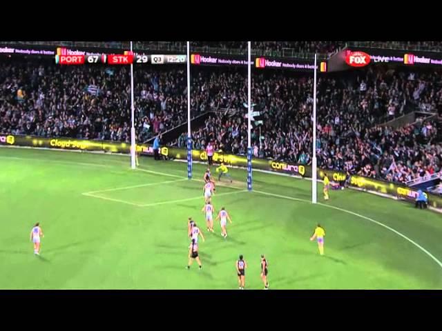 Chad Wingard takes one of the best marks ever