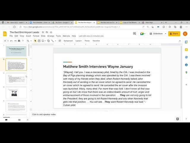 JFK Assassination - Dealey Plaza UK - Larry Hancock & David Boylan - Red Bird Airfield leads