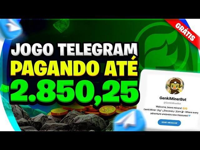 Novo Jogo NFT e Cripto no Telegram Pagando em Dolar GenkiMiner