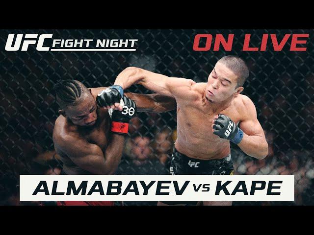 ASU ALMABAYEV vs MANEL KAPE UFC FIGHT NIGHT LIVE