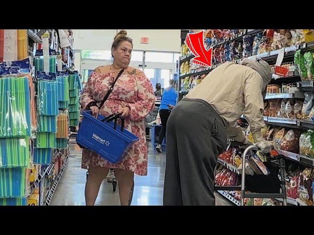 Fat Old Man Farts On People Of Walmart!! (She was Disgusted)