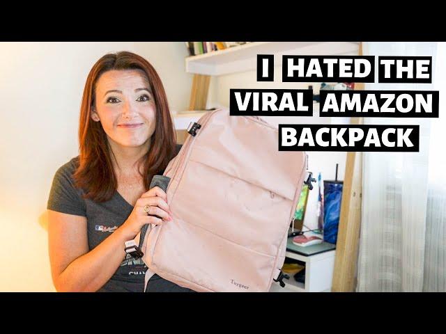 I tried the viral Amazon Backpack...and HATED it! // Flight Attendant Life // Travel product review