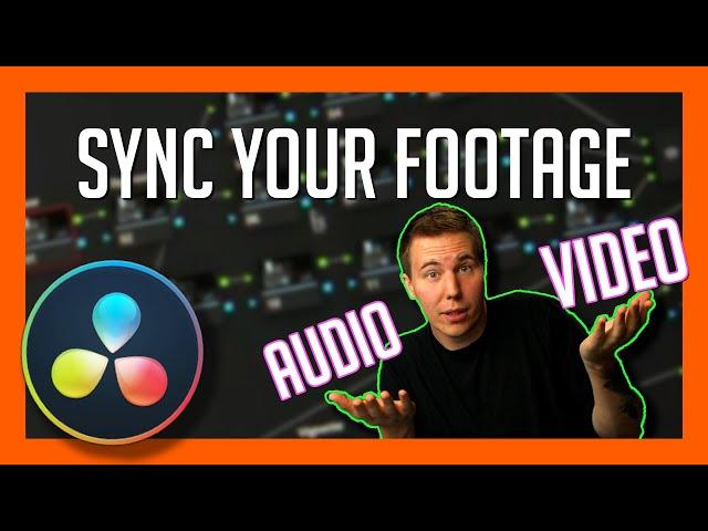 HOW TO SYNC AUDIO TO VIDEO FOOTAGE IN RESOLVE 16- DaVinci Resolve [Basics Tutorial]