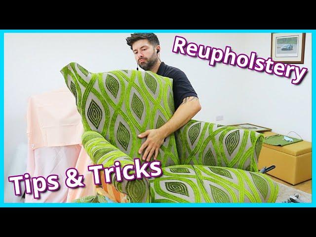 UPHOLSTERY TIPS AND TRICKS | HOW TO REUPHOLSTER A CHAIR | ARMCHAIR UPHOLSTERY | FaceliftInteriors