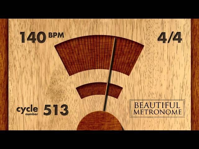 140 BPM 4/4 Wood Metronome HD