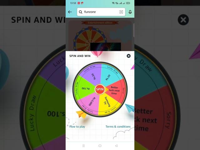 Amazon Spin and win Samsung smart tv and more #amazonquiz #amazonspinandwin