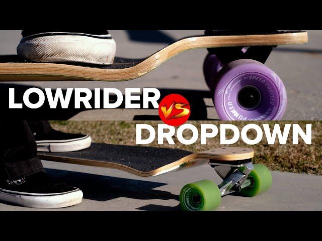 Lowrider VS. Dropdown Longboard (Differences in shape, cruising style and more)