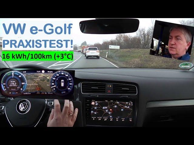 VW e-Golf 300: PRAXISTEST! (60km, +3°C) | Strominator