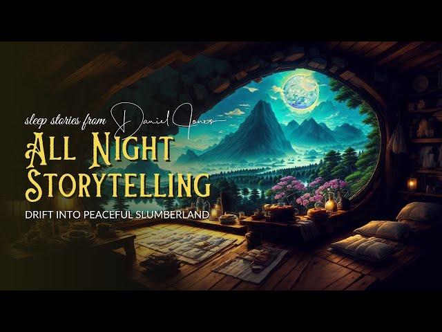 ALL NIGHT STORYTELLING & RAIN | Volume 01: Over 8 Hours of Bedtime Stories | No Ads | Black Screen