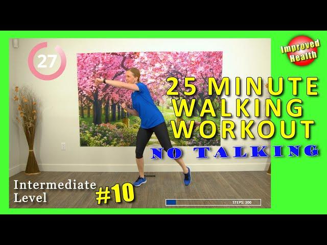 25 Minute Walking Workout | Walk at Home | No talking, just music