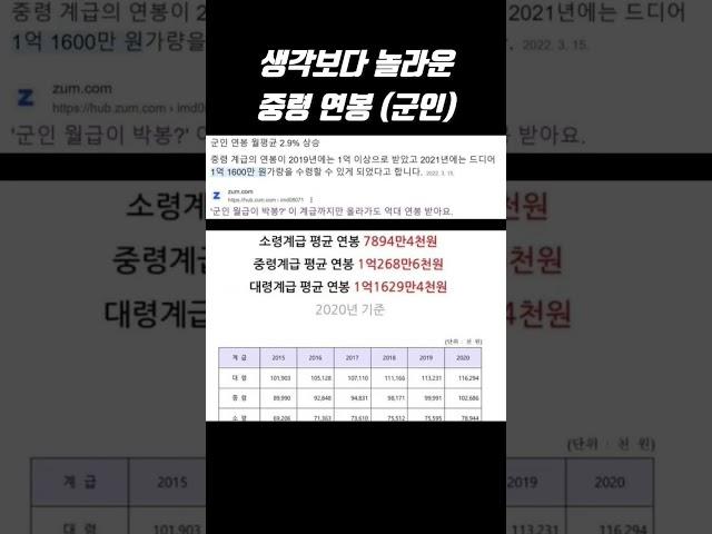 생각보다 놀라운 중령 연봉 | 군인 장교 연봉