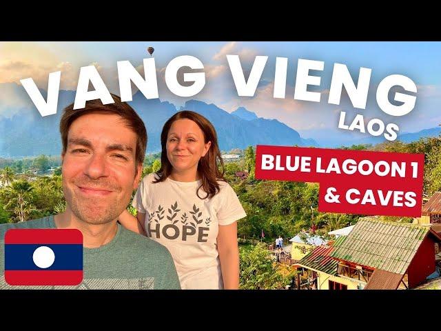 Vang Vieng, Laos: Blue Lagoon 1 and its AMAZING caves