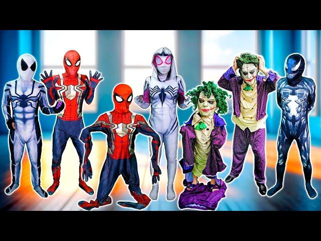 PRO 5 SPIDER-MAN Team Vs JOKER...?? SPECIAL ACTION - KID SPIDER MAN & KID JOKER Defeat Venom + MORE