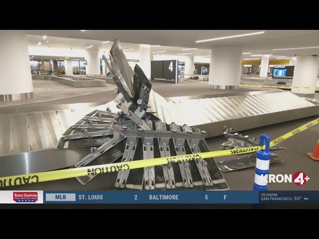SFO baggage carousel mangled during busy holiday weekend
