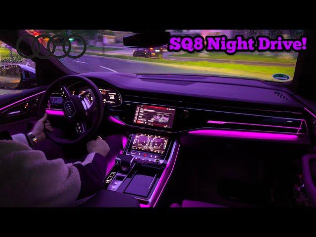 2025 Audi SQ8 Night Drive Full Review! Pov drive with 507HP V8!