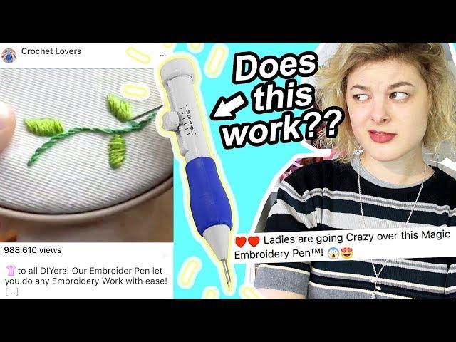 Trying the "MAGIC EMBROIDERY PEN" - does it work? | Embroidery Pen Review