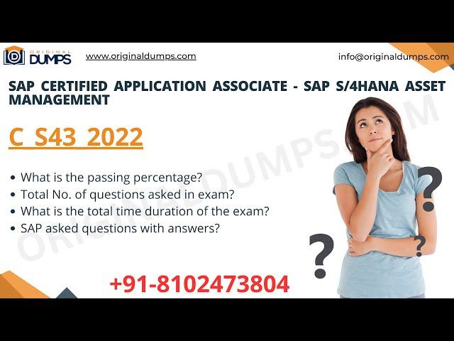 Guaranteed Success With Original Dumps || C_S43_2022 Exam Dumps || SAP S/4HANA Asset Management