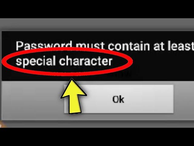 What is Special Character Password