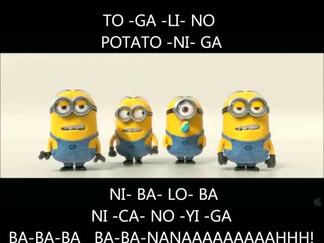 Minions BANANA POTATO Lyrics Despicable Me 2 Mi Villano Favorito 2  | @alimbeth