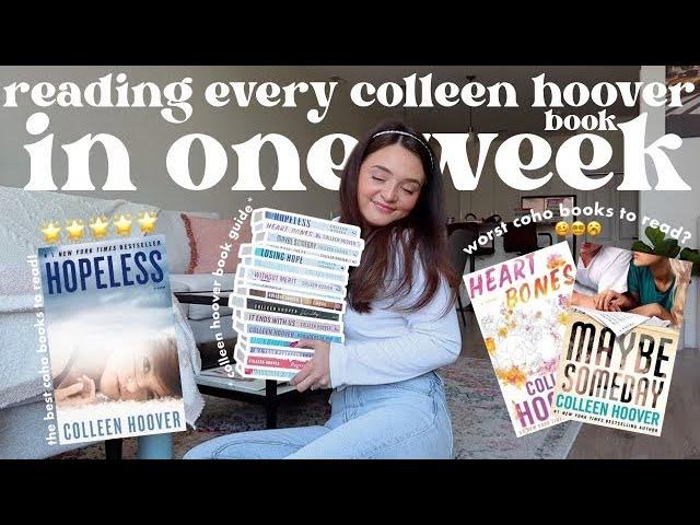 reading ONLY colleen hoover books for a week 🪵 i read every book by colleen hoover in 1 week!